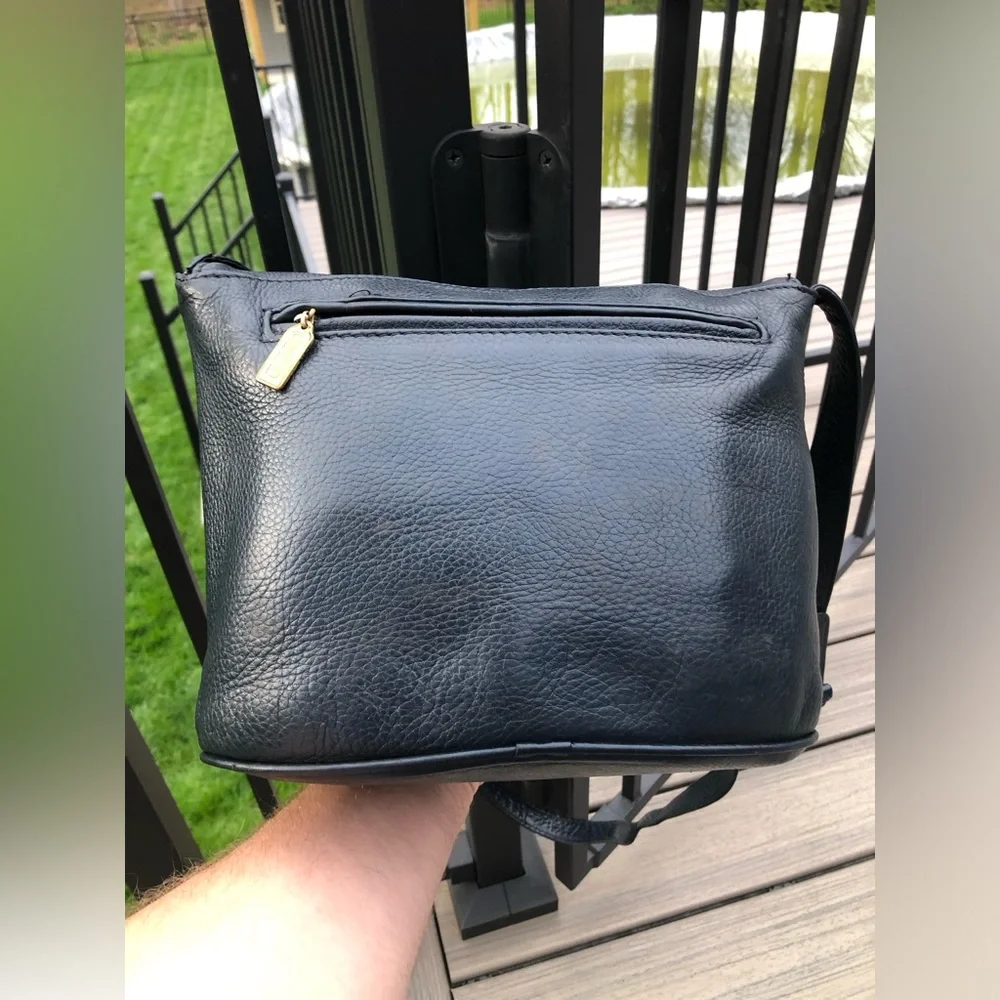 Coach Vintage Navy Blue Pebble Leather #4903 Sonoma Flap Crossbody Handbag - Picture 4 of 15